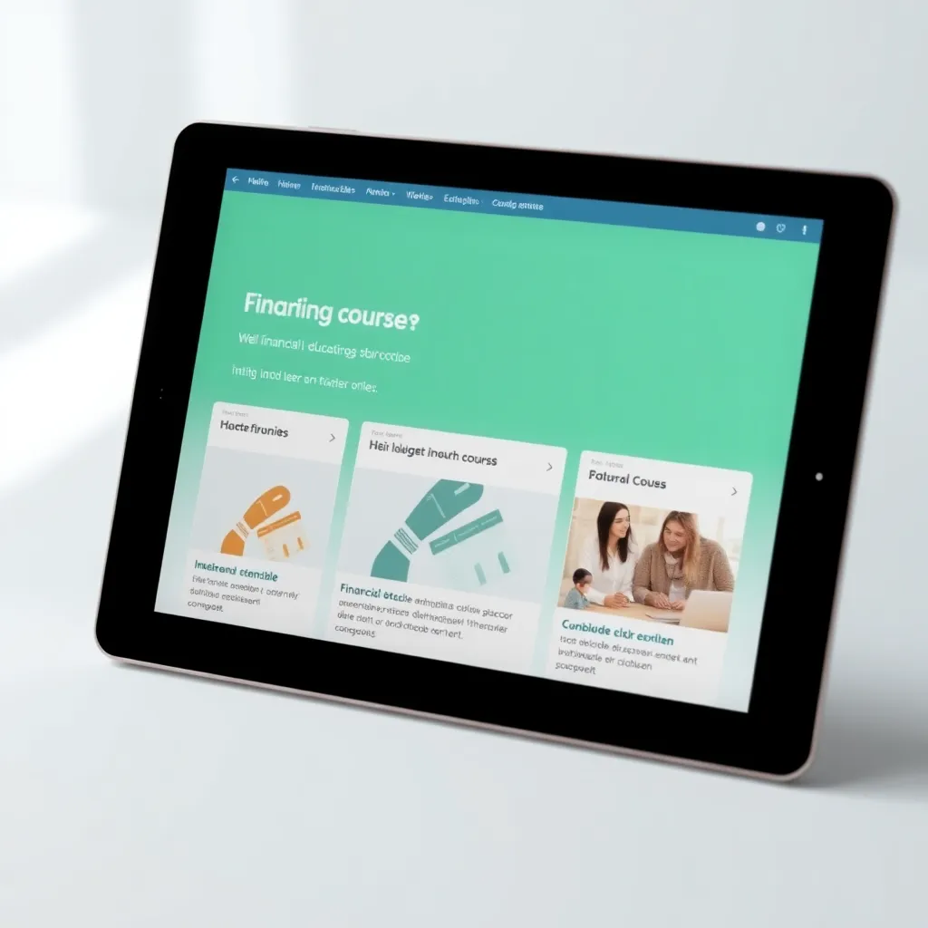 Overzicht van de verschillende financiële modules op een tablet